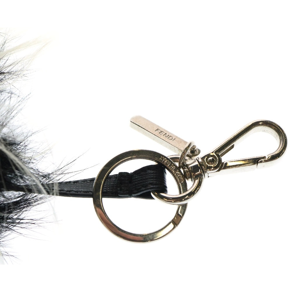FENDI(フェンディ) バッグバグズ モンスター ファー キーホルダー チャーム ブラック/レッド 7AR437