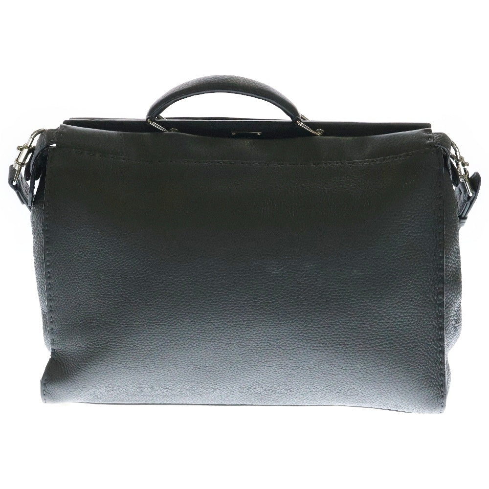 FENDI(フェンディ) ピーカブー バグズ モンスターアイ レザー 2WAY ハンドバッグ ショルダーバッグ グレー