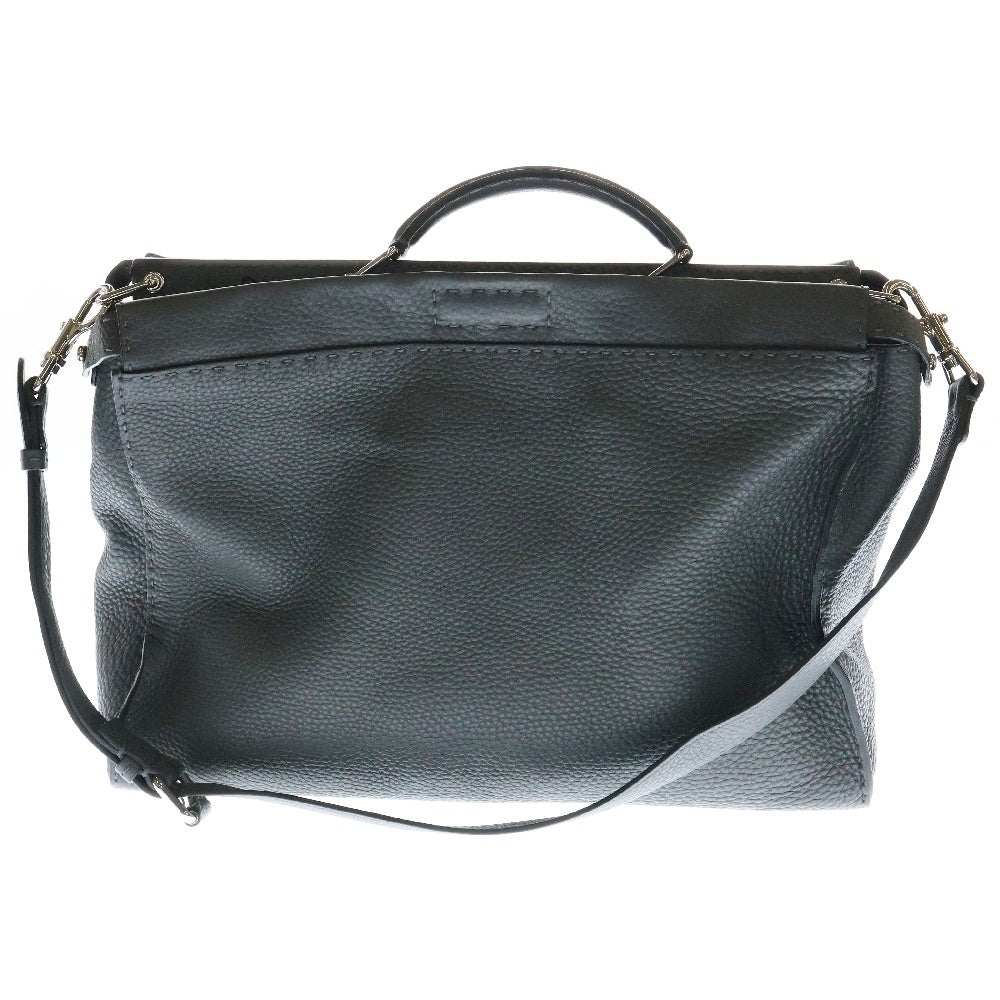 FENDI(フェンディ) ピーカブー バグズ モンスターアイ レザー 2WAY ハンドバッグ ショルダーバッグ グレー
