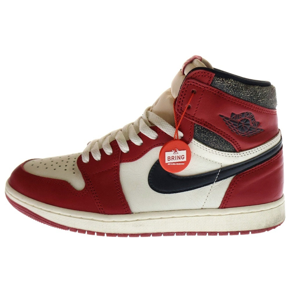 NIKE(ナイキ) AIR JORDAN 1 LOST&FOUND エアジョーダン1 ロスト&ファウンド シカゴ ハイカットスニーカー ホワイト/レッド US9/27cm DZ5485-612