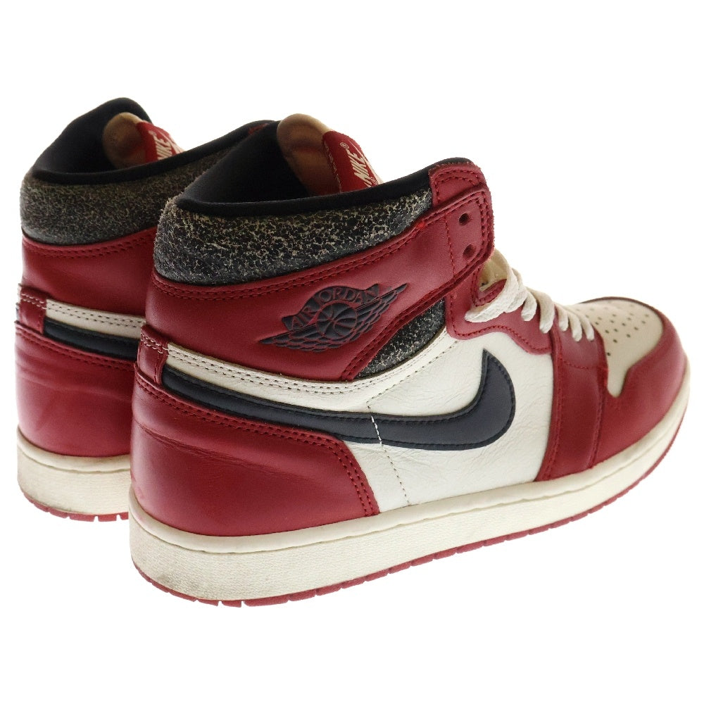 NIKE(ナイキ) AIR JORDAN 1 LOST&FOUND エアジョーダン1 ロスト&ファウンド シカゴ ハイカットスニーカー ホワイト/レッド US9/27cm DZ5485-612