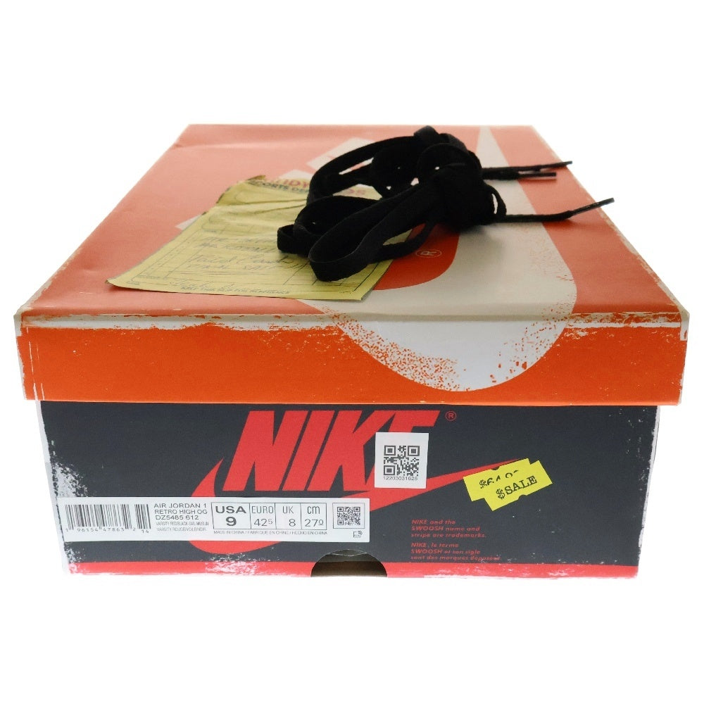 NIKE(ナイキ) AIR JORDAN 1 LOST&FOUND エアジョーダン1 ロスト&ファウンド シカゴ ハイカットスニーカー ホワイト/レッド US9/27cm DZ5485-612