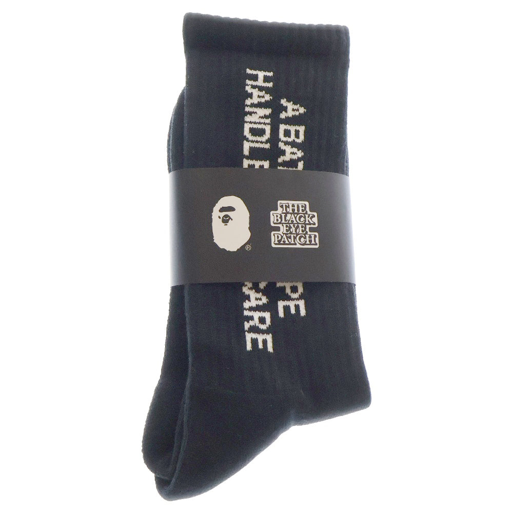 A BATHING APE(アベイシングエイプ) ×Black Eye Patch ブラック アイ パッチ ソックス 靴下 ブラック 1K23184904