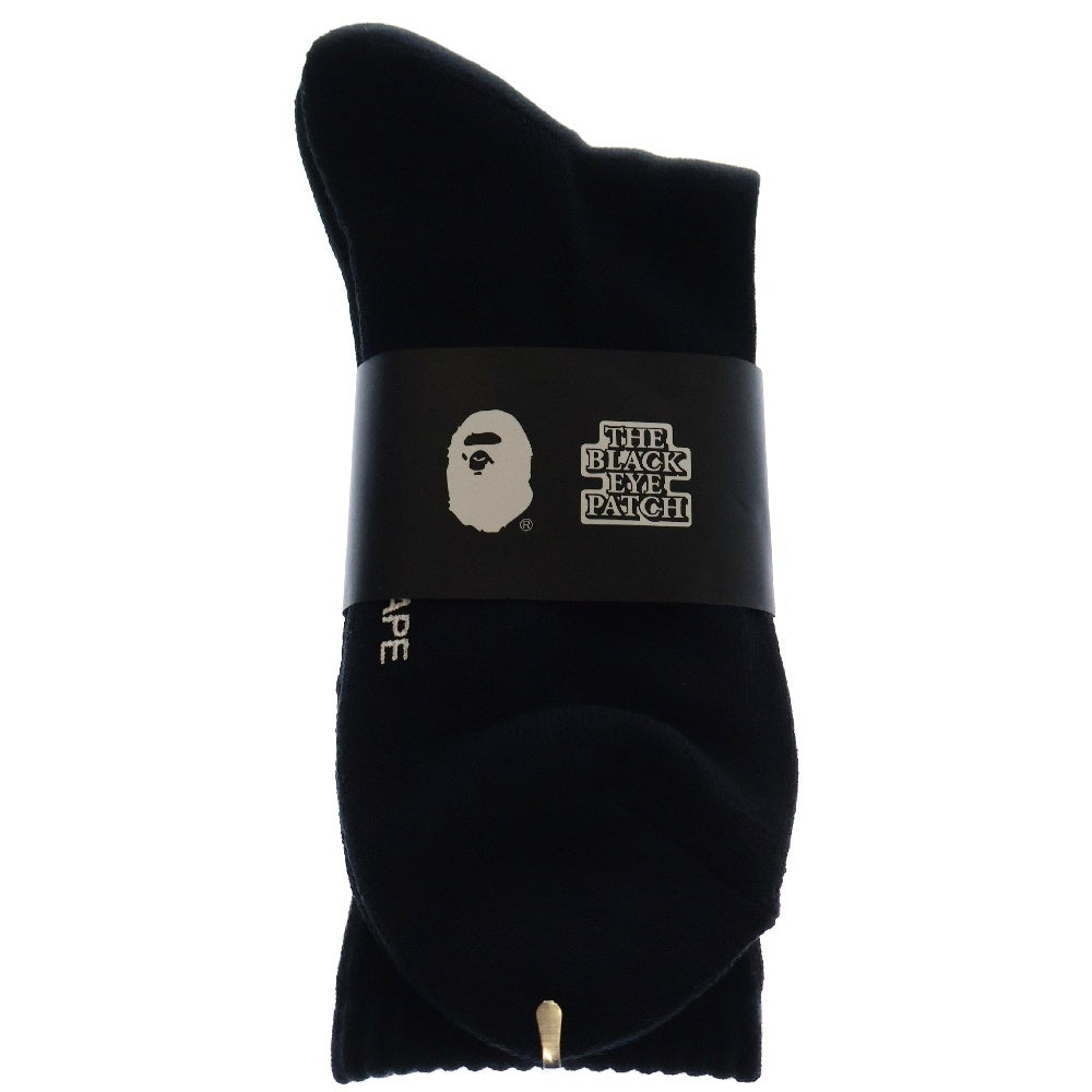 A BATHING APE(アベイシングエイプ) ×Black Eye Patch ブラック アイ パッチ ソックス 靴下 ブラック 1K23184904