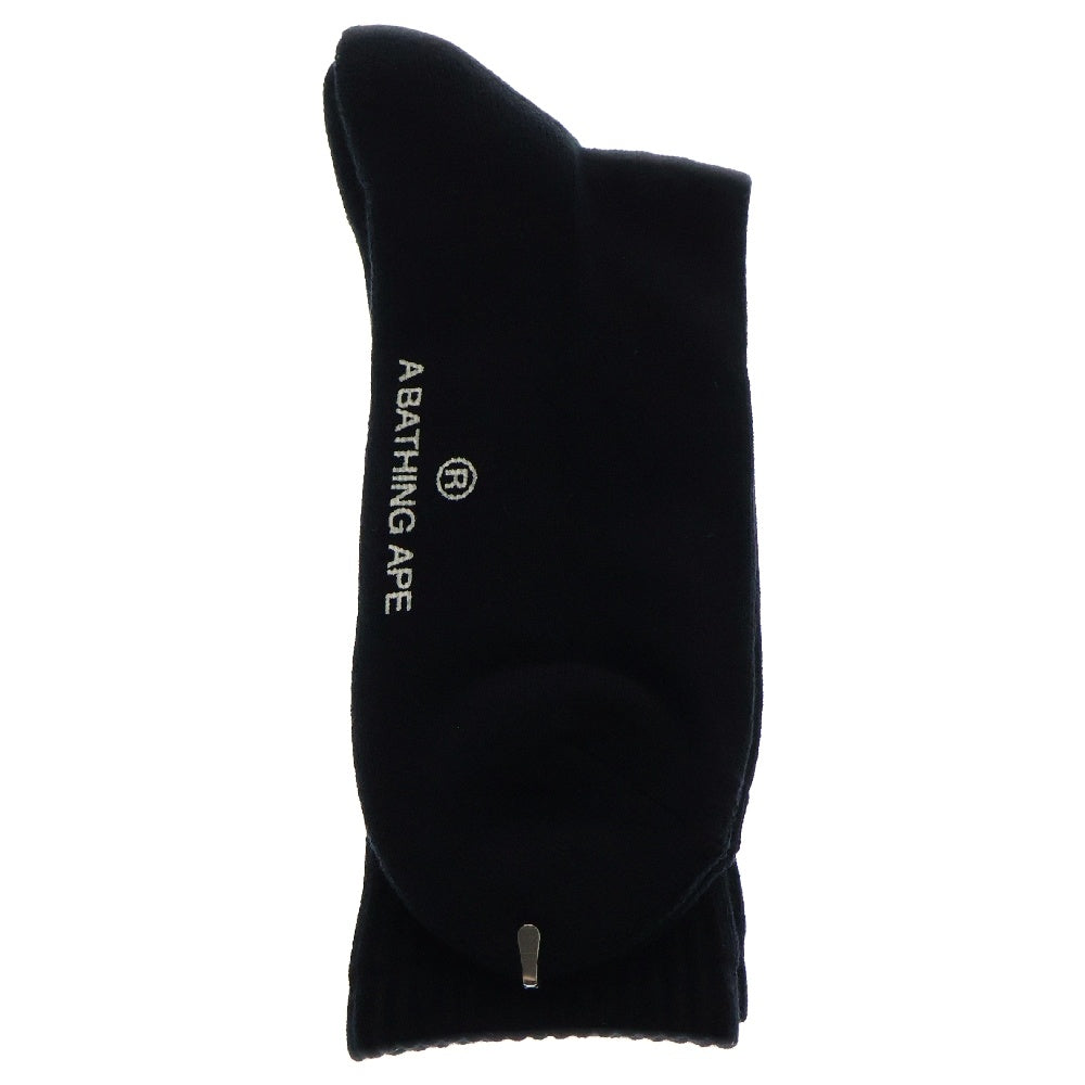 A BATHING APE(アベイシングエイプ) ×Black Eye Patch ブラック アイ パッチ ソックス 靴下 ブラック 1K23184904