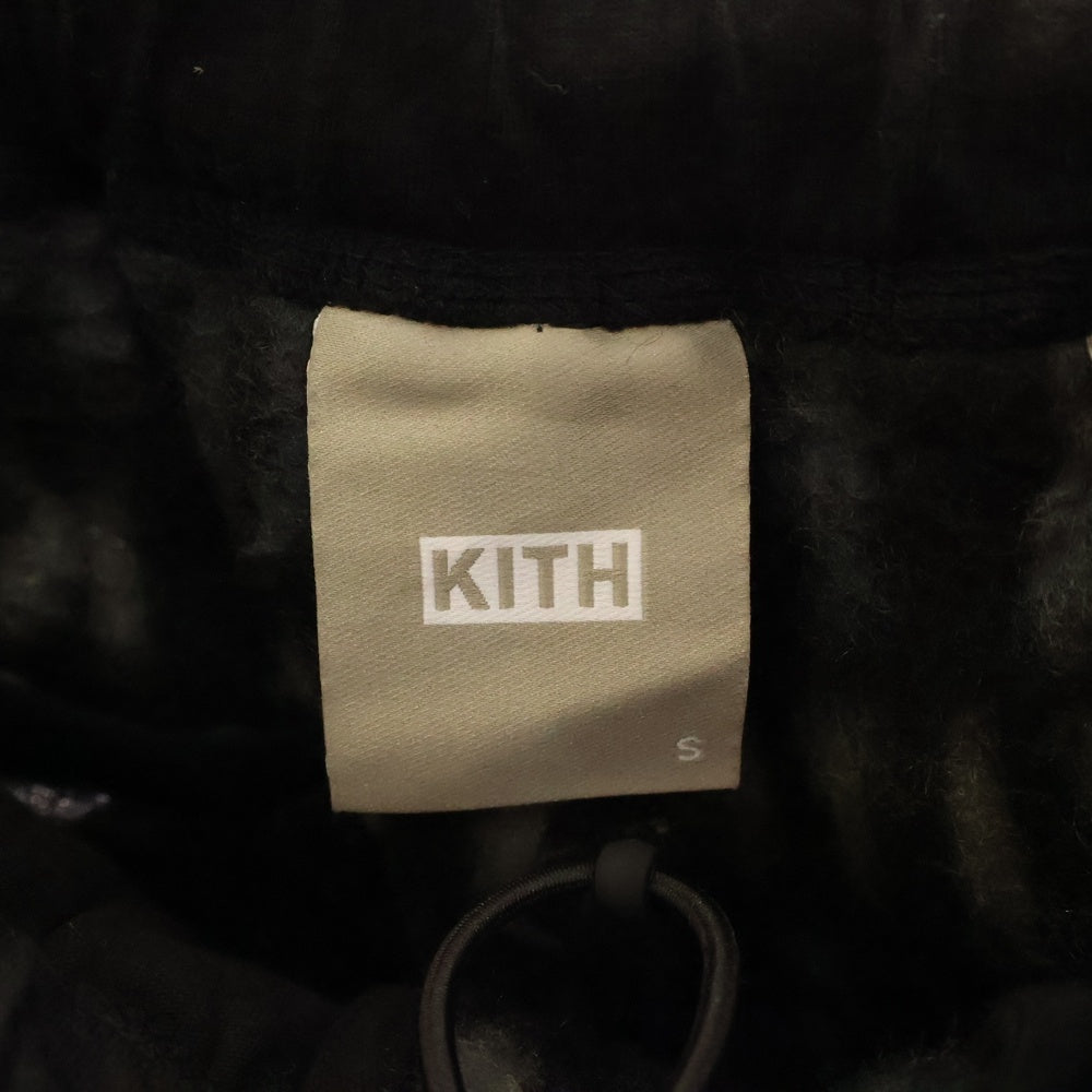 KITH(キス) Multi Monogram Jogger マルチ モノグラム ジャガード フリース ロングパンツ ブラック KHW060265