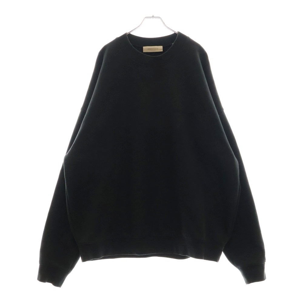 FEAR OF GOD ESSENTIALS(フィアオブゴッド エッセンシャルズ) フェルトロゴ クルーネック スウェット トレーナー ブラック