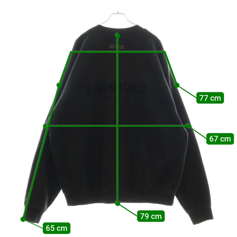 FEAR OF GOD ESSENTIALS(フィアオブゴッド エッセンシャルズ) フェルトロゴ クルーネック スウェット トレーナー ブラック