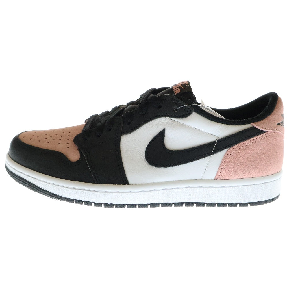 NIKE(ナイキ) AIR JORDAN 1 LOW OG BLEACHED CORAL エアジョーダン ブリーチドコーラル ローカットスニーカー ブラック/ピンク/ホワイト US9/26cm CZ0790-061