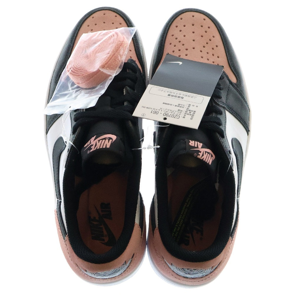 NIKE(ナイキ) AIR JORDAN 1 LOW OG BLEACHED CORAL エアジョーダン ブリーチドコーラル ローカットスニーカー ブラック/ピンク/ホワイト US9/26cm CZ0790-061