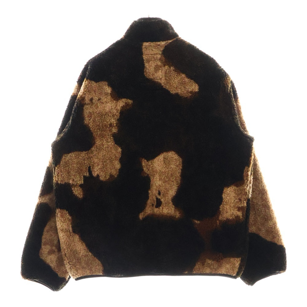 SUPREME(シュプリーム) 21AW ×THE NORTH FACE Bleached Denim Fleece Jacket ザ ノースフェイス ブリーチド デニム フリース ジャケット ブラウン/ブラック NA52100I