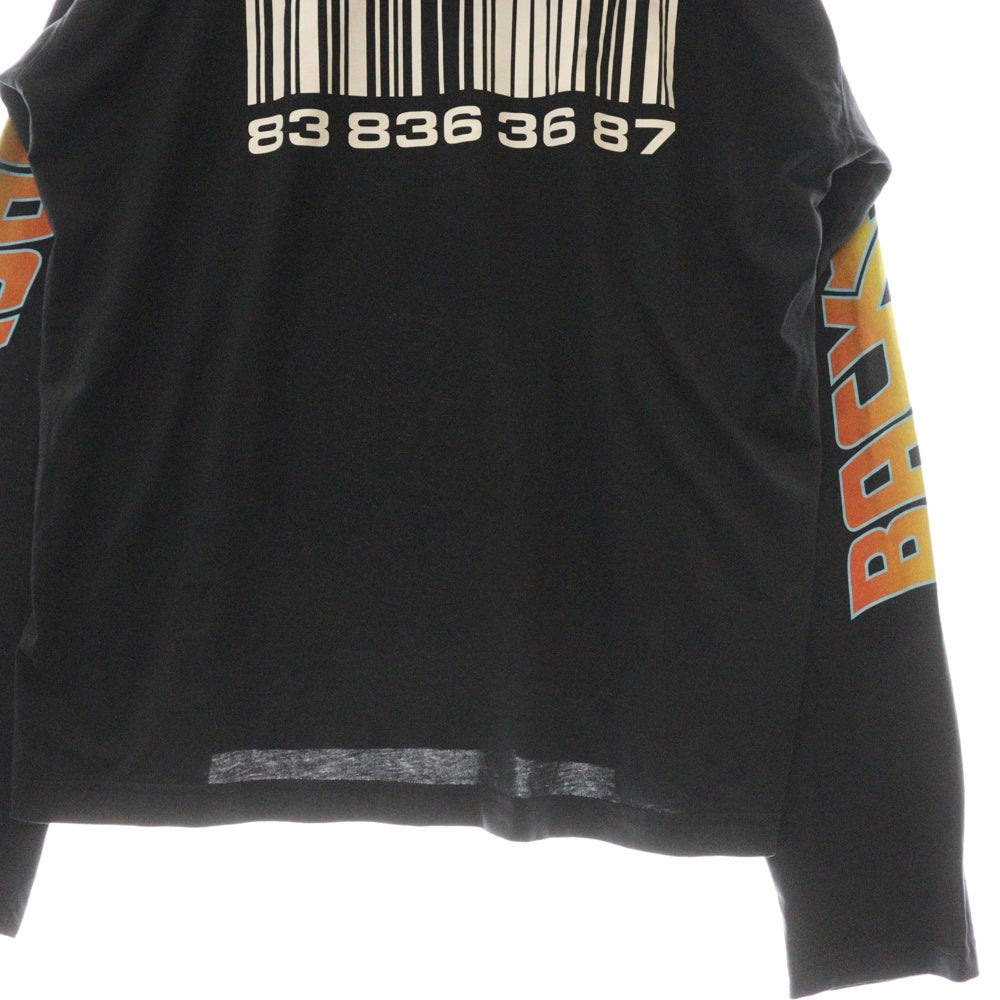 VTMNTS(ブイティーエムエヌティーエス) 22SS BACK TO THE FUTURE HOODIE バックトゥザフューチャー プルオーバーパーカー ブラック VL12TR400B