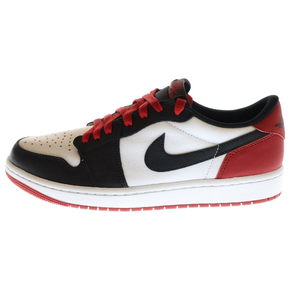 NIKE(ナイキ) AIR JORDAN 1 RETRO LOW OG BLACK TOE エアジョーダン1 ブラックトゥ ローカットスニーカー ホワイト/ブラック/レッド US9/27cm CZ0790-106