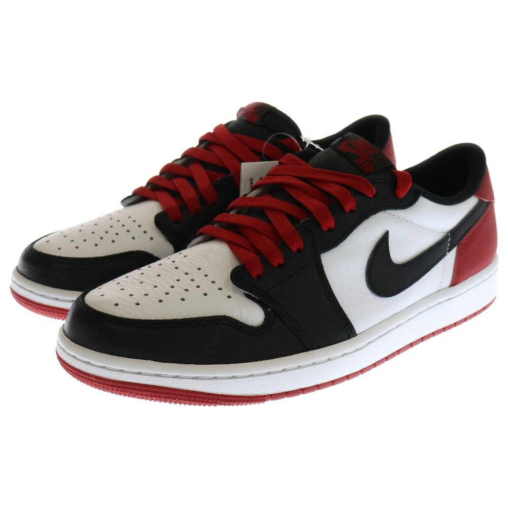 NIKE(ナイキ) AIR JORDAN 1 RETRO LOW OG BLACK TOE エアジョーダン1 ブラックトゥ ローカットスニーカー ホワイト/ブラック/レッド US9/27cm CZ0790-106