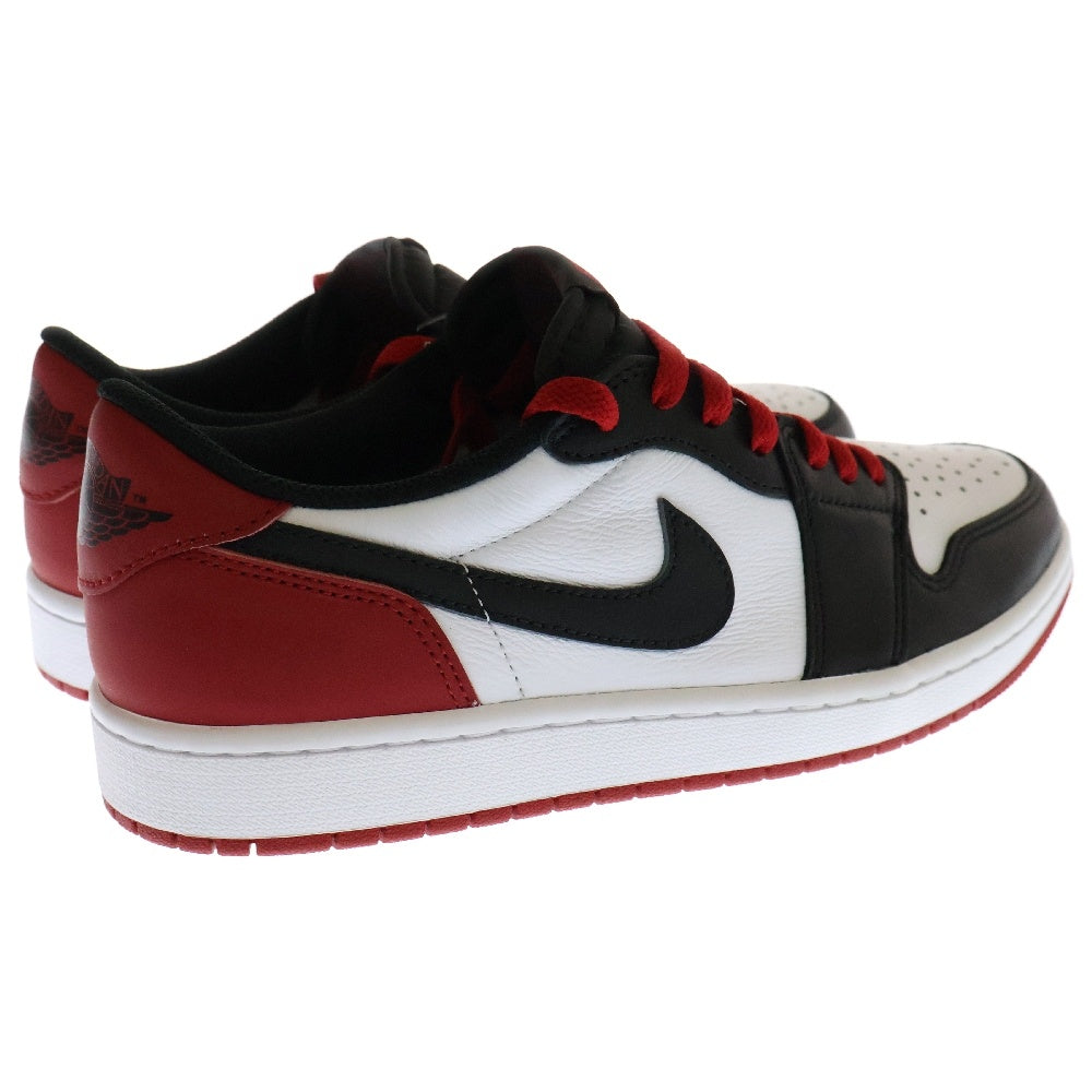 NIKE(ナイキ) AIR JORDAN 1 RETRO LOW OG BLACK TOE エアジョーダン1 ブラックトゥ ローカットスニーカー ホワイト/ブラック/レッド US9/27cm CZ0790-106
