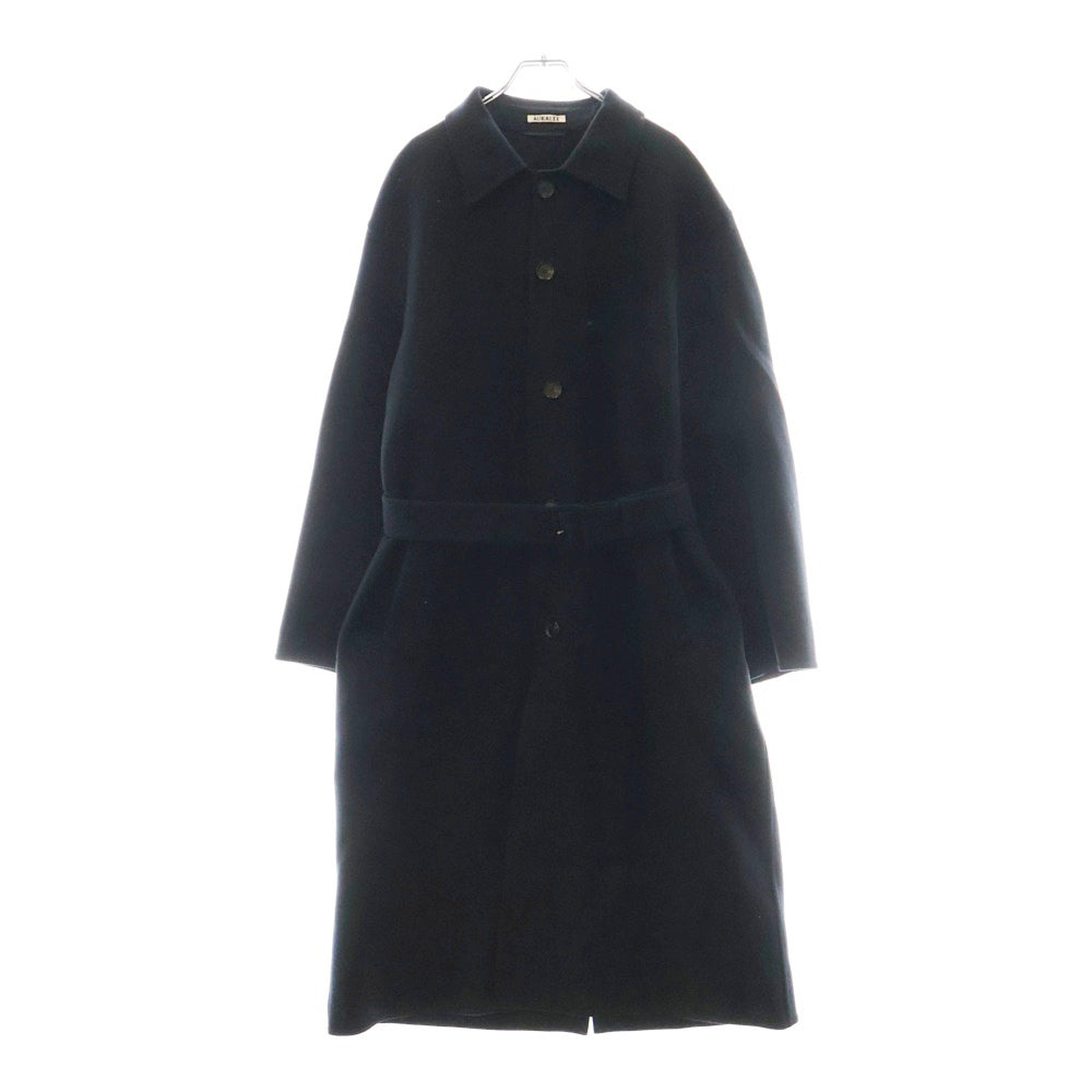 AURALEE(オーラリー) 20AW SUPER FINE MELTON SOUTIEN COLLAR COAT スーパーファイン メルトン ロングコート ブラック A20AC01WM