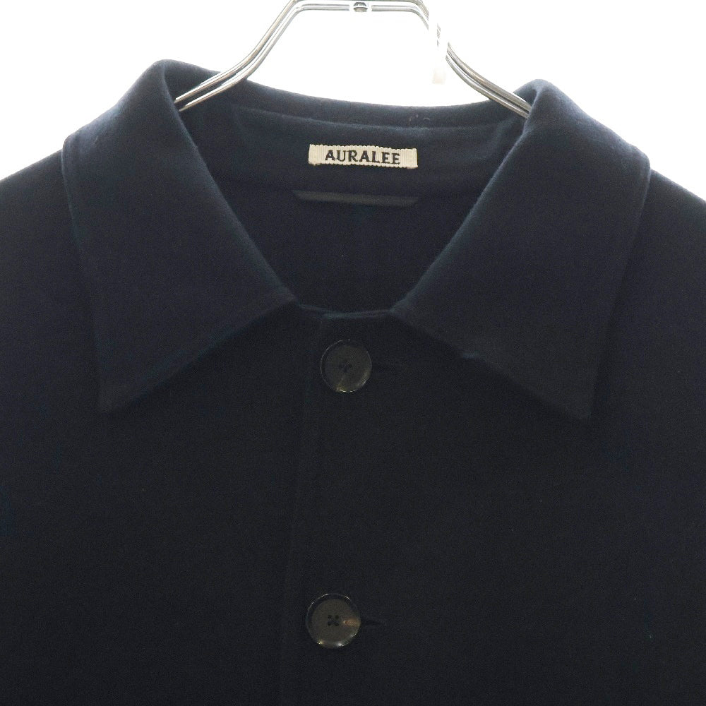 AURALEE(オーラリー) 20AW SUPER FINE MELTON SOUTIEN COLLAR COAT スーパーファイン メルトン ロングコート ブラック A20AC01WM