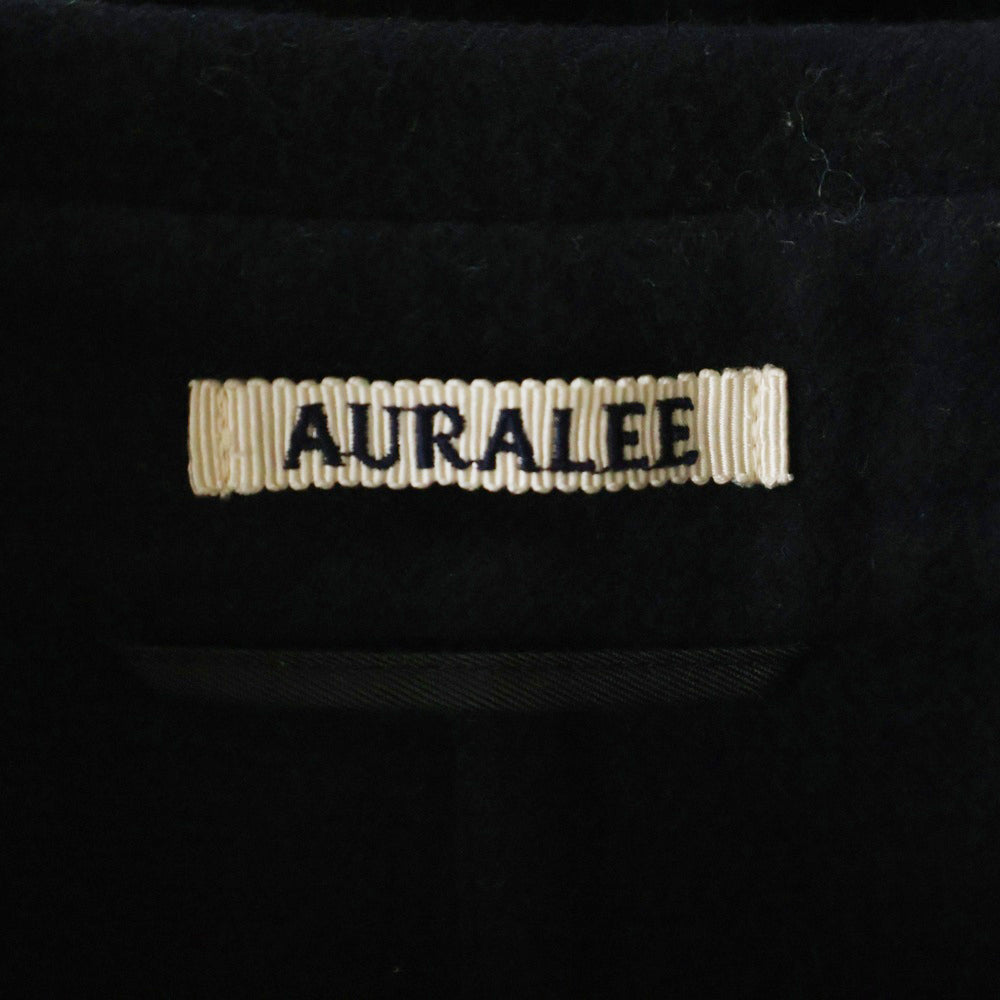 AURALEE(オーラリー) 20AW SUPER FINE MELTON SOUTIEN COLLAR COAT スーパーファイン メルトン ロングコート ブラック A20AC01WM