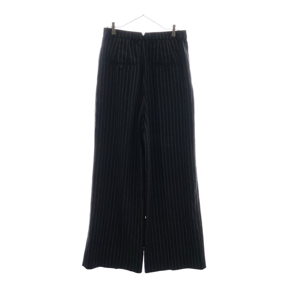 AMI Alexandre Mattiussi(アミアレクサンドルマテュッシ) High Waist Large Trouser ハイウエスト ストライプ トラウザーパンツ レディース ネイビー FTR418.WV0040