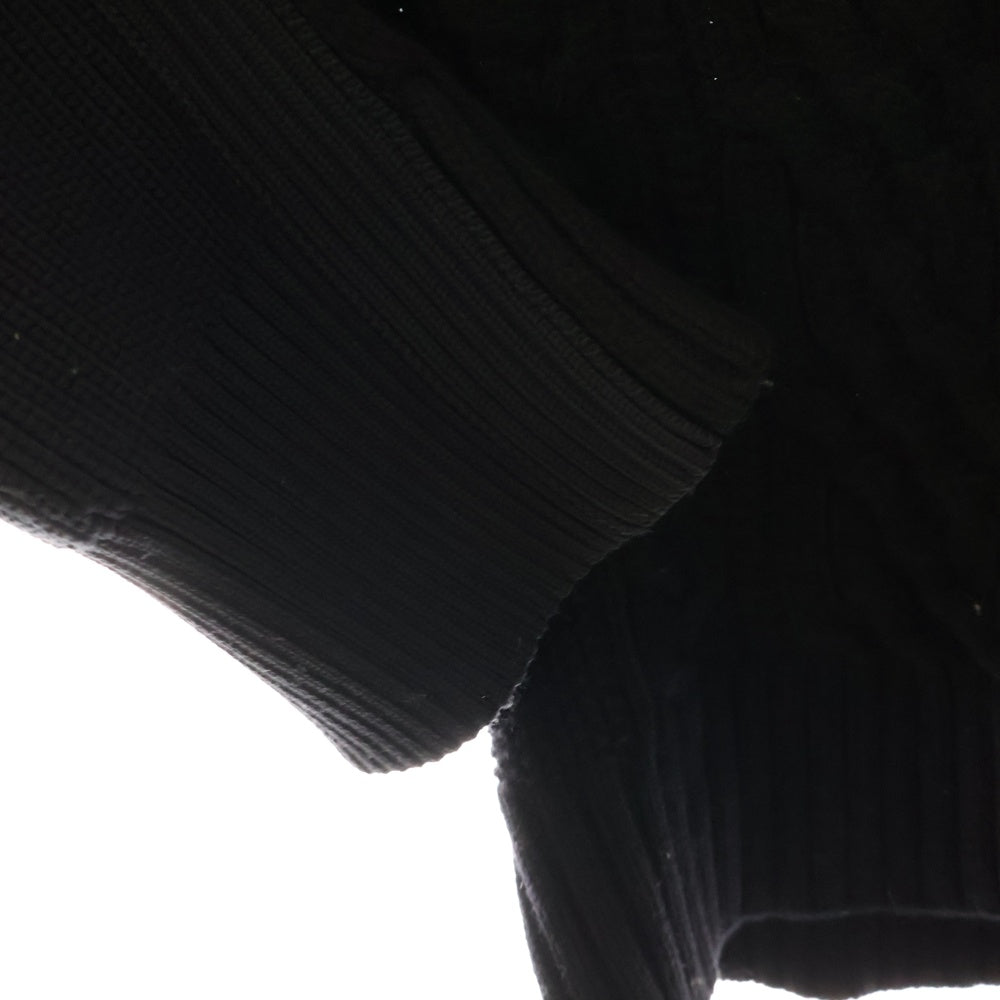 Sacai(サカイ) 24SS ケーブルニット切替 モックネック ニットセーター ネイビー 24-03577M