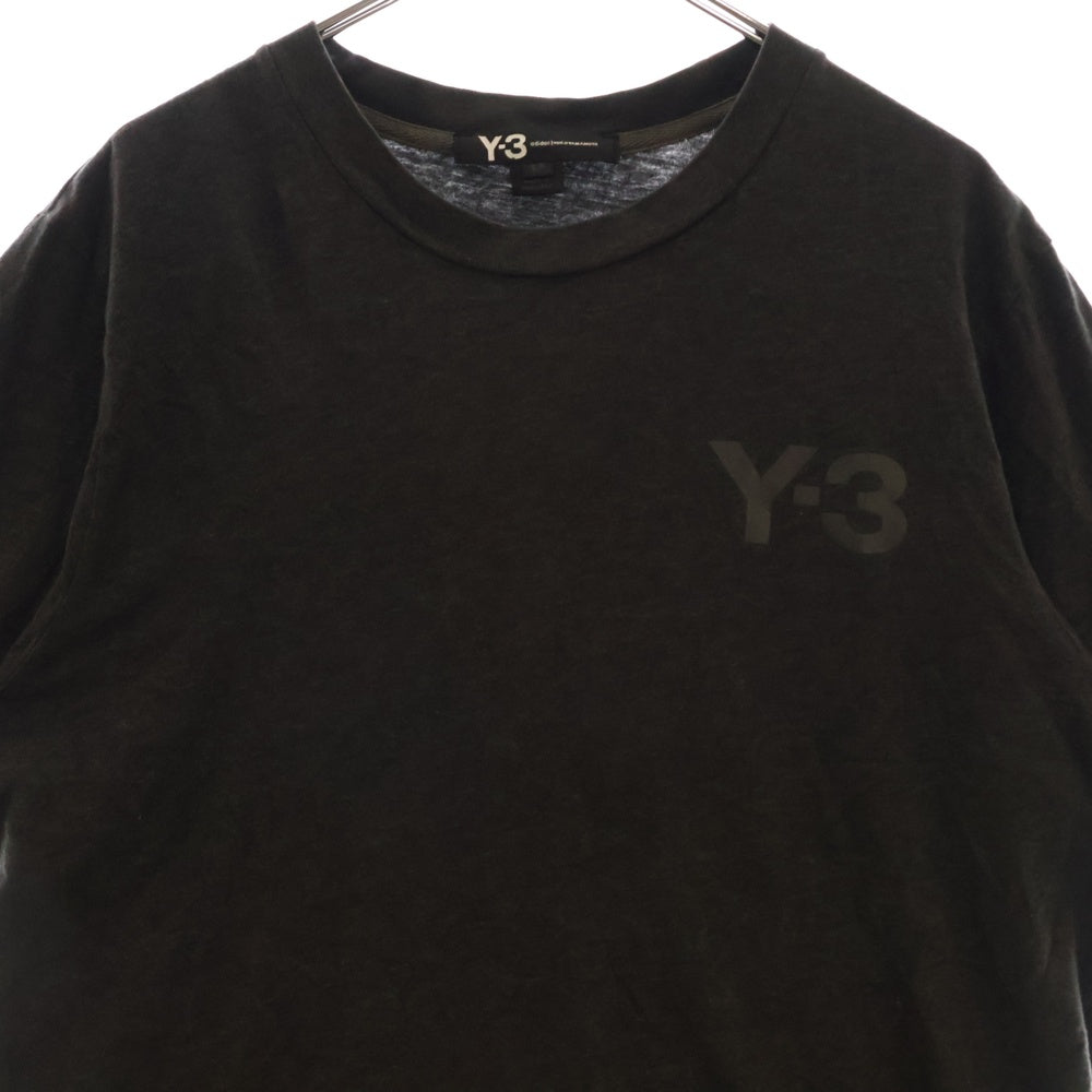Y-3(ワイスリー) ロゴプリント クルーネック半袖Tシャツ ブラック B28223