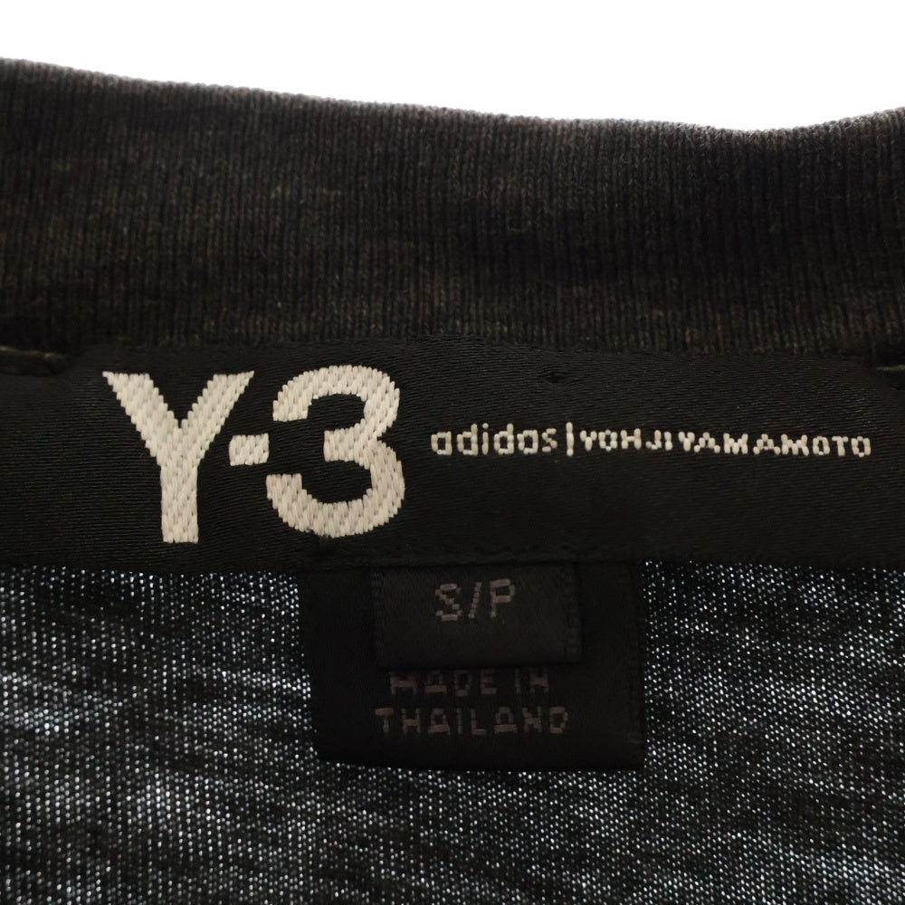 Y-3(ワイスリー) ロゴプリント クルーネック半袖Tシャツ ブラック B28223