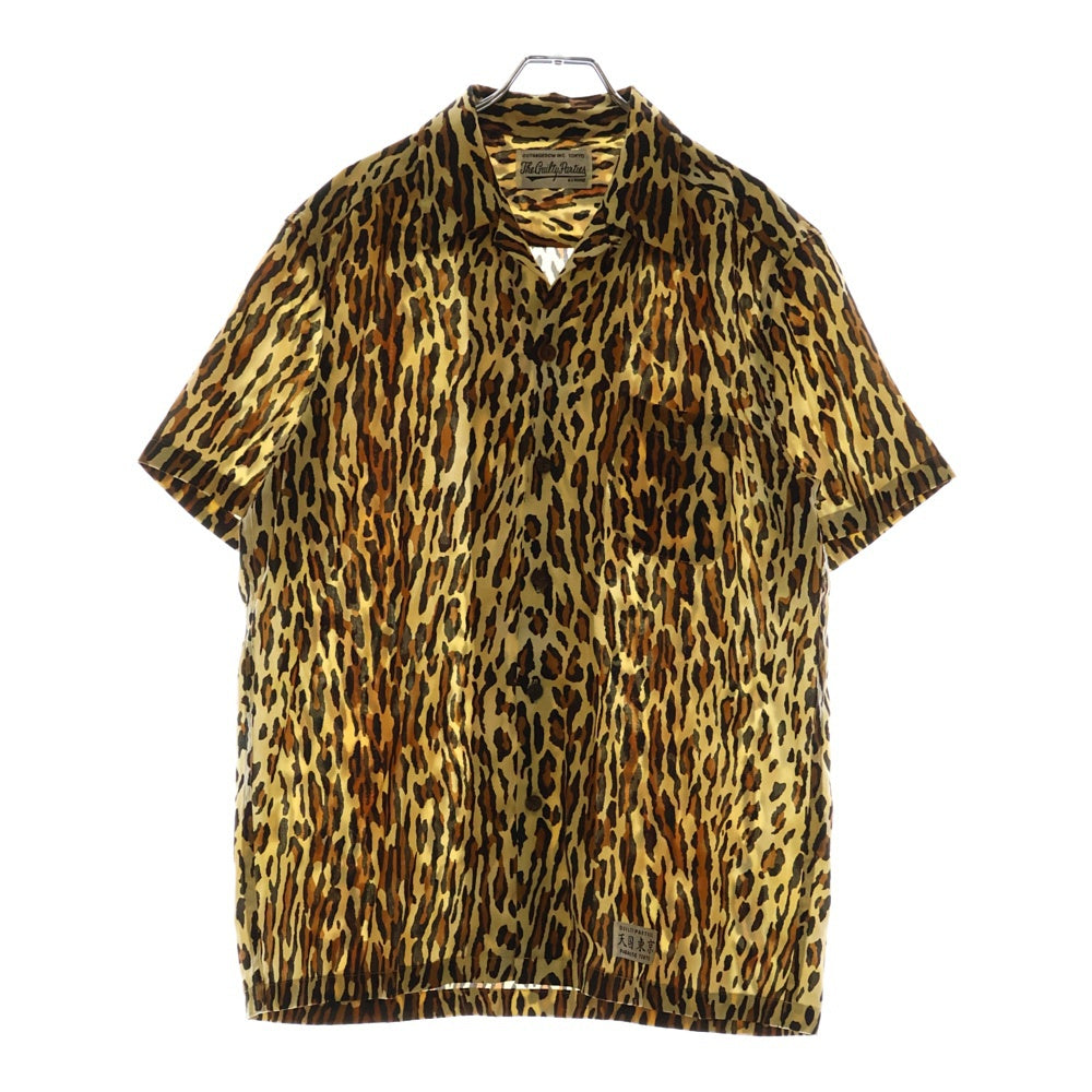WACKO MARIA(ワコマリア) LEOPARD HAWAIIAN SHIRT オープンカラー レオパード レーヨン ハワイアン アロハ 半袖シャツ イエロー/ブラウン