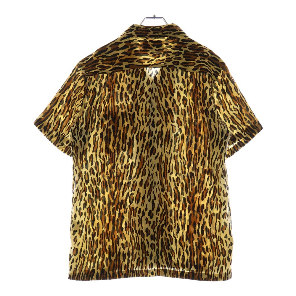 WACKO MARIA(ワコマリア) LEOPARD HAWAIIAN SHIRT オープンカラー レオパード レーヨン ハワイアン アロハ 半袖シャツ イエロー/ブラウン