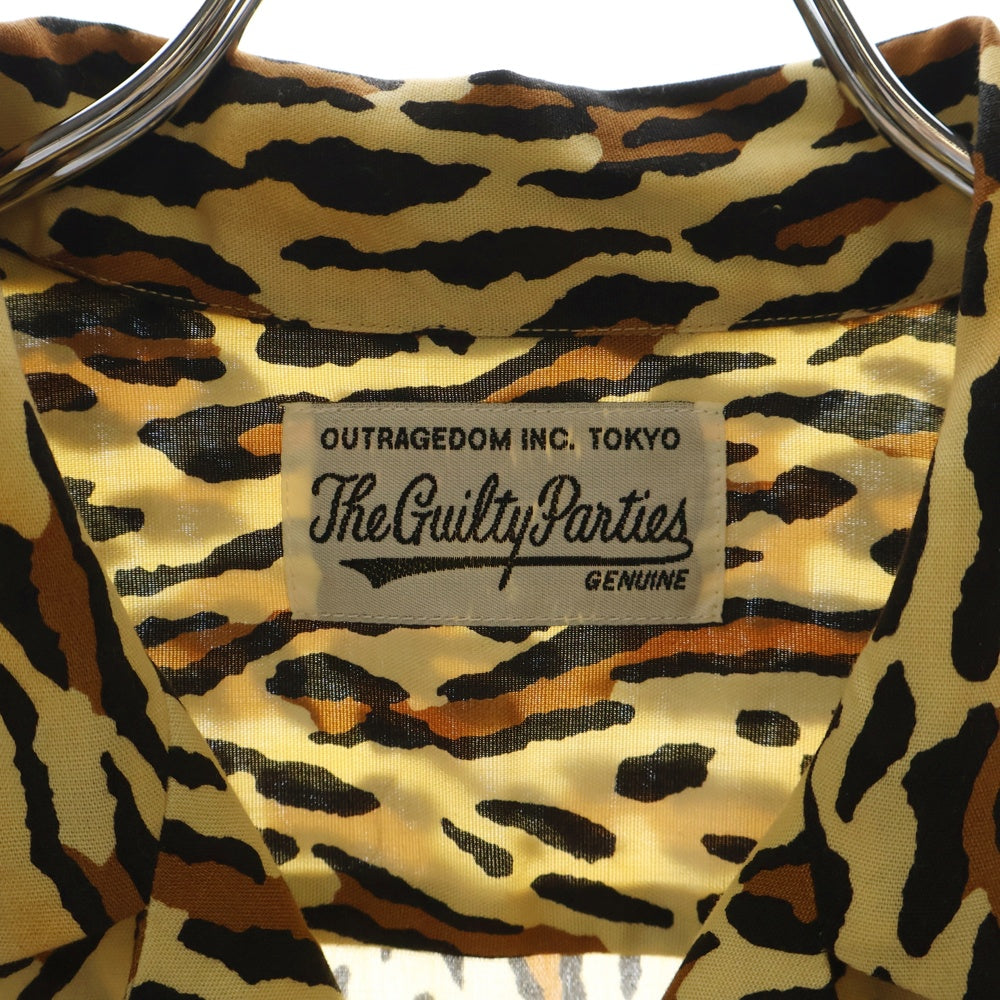 WACKO MARIA(ワコマリア) LEOPARD HAWAIIAN SHIRT オープンカラー レオパード レーヨン ハワイアン アロハ 半袖シャツ イエロー/ブラウン