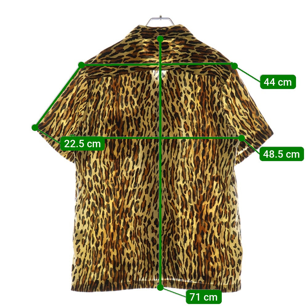 WACKO MARIA(ワコマリア) LEOPARD HAWAIIAN SHIRT オープンカラー レオパード レーヨン ハワイアン アロハ 半袖シャツ イエロー/ブラウン