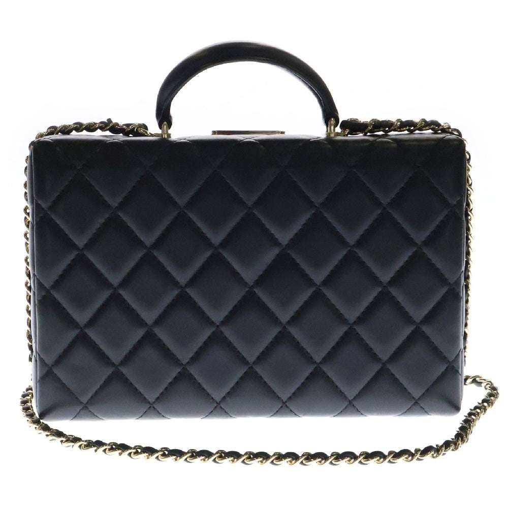 CHANEL(シャネル) ココマーク マトラッセ ラムスキン チェーン ショルダー レザー ハンドバッグ ブラック AS5167 ランダムシリアル レディース