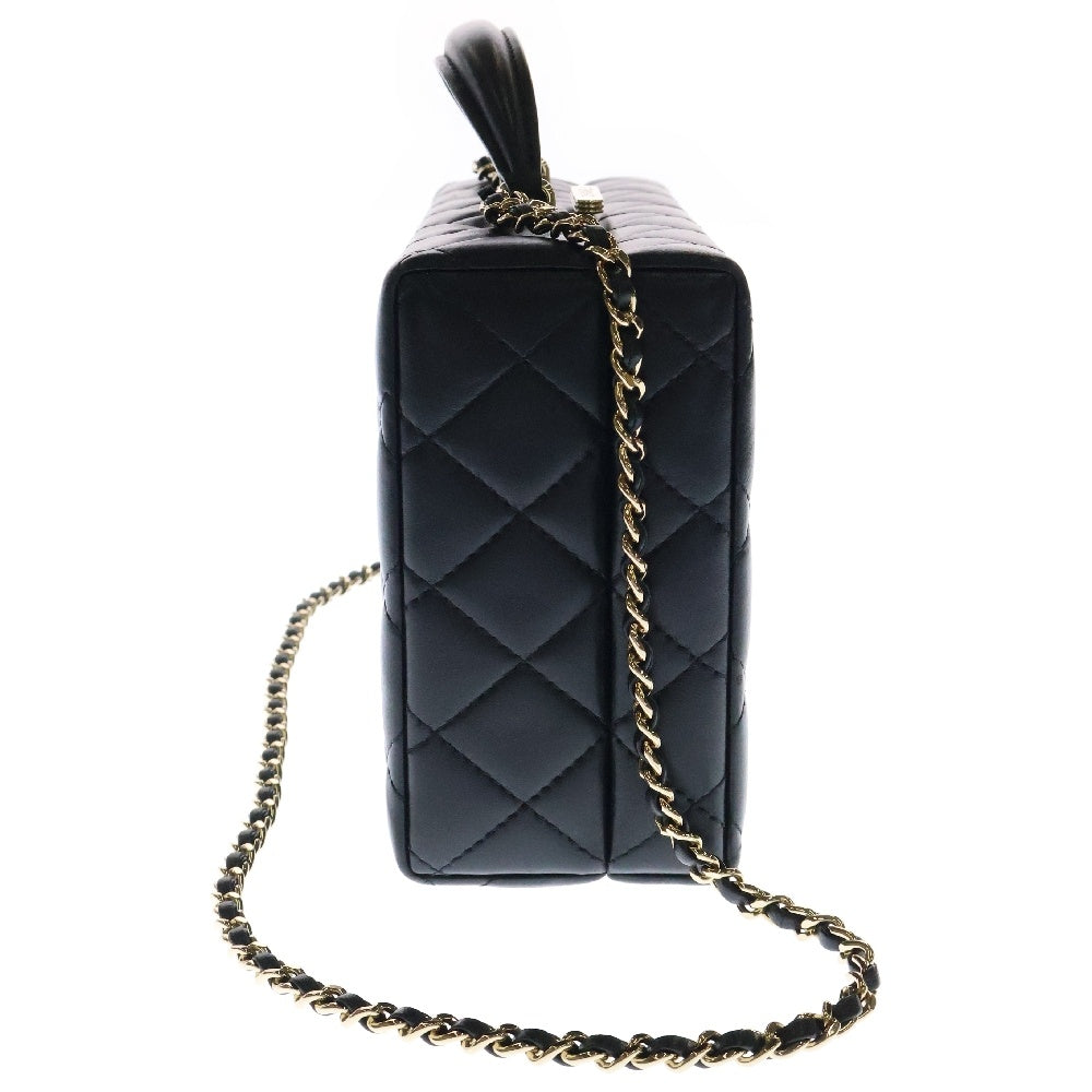 CHANEL(シャネル) ココマーク マトラッセ ラムスキン チェーン ショルダー レザー ハンドバッグ ブラック AS5167 ランダムシリアル レディース