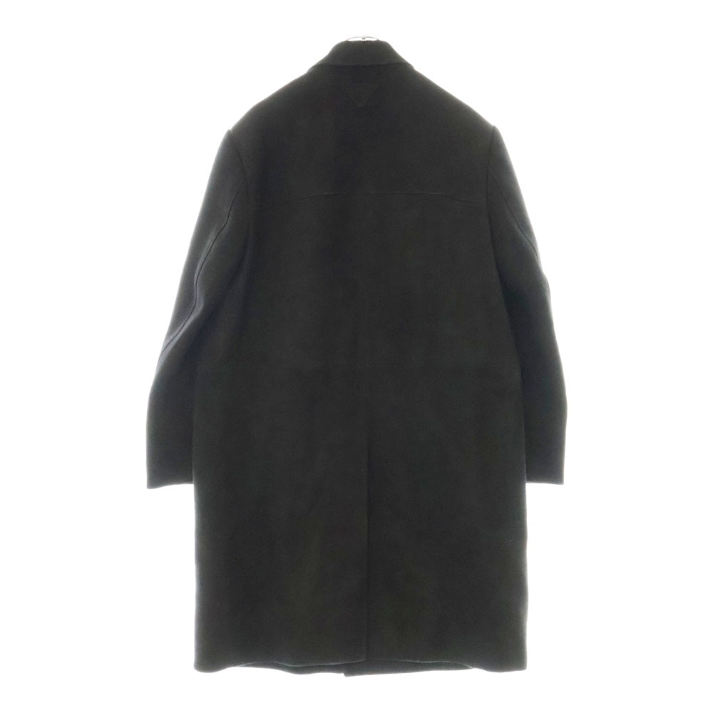 PRADA(プラダ) 23AW ヌバック レザー チェスターコート ブラック UPS613 S232 1V97