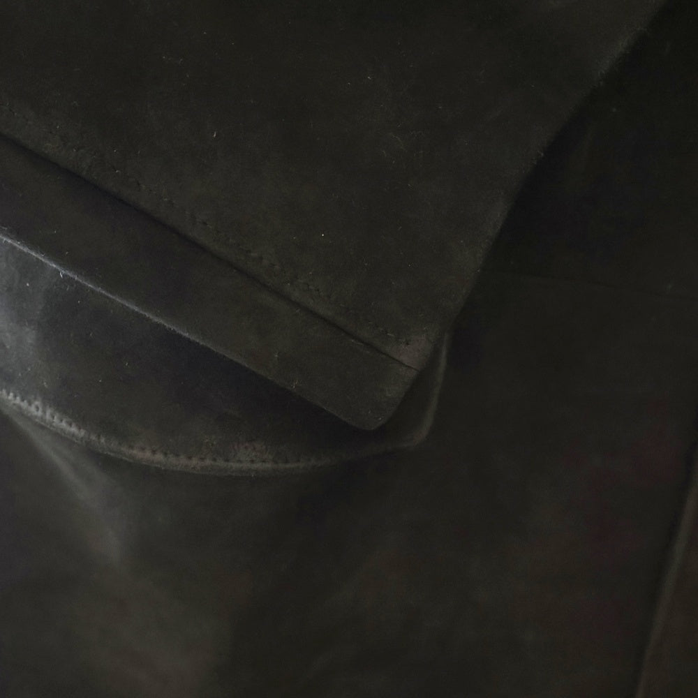 PRADA(プラダ) 23AW ヌバック レザー チェスターコート ブラック UPS613 S232 1V97