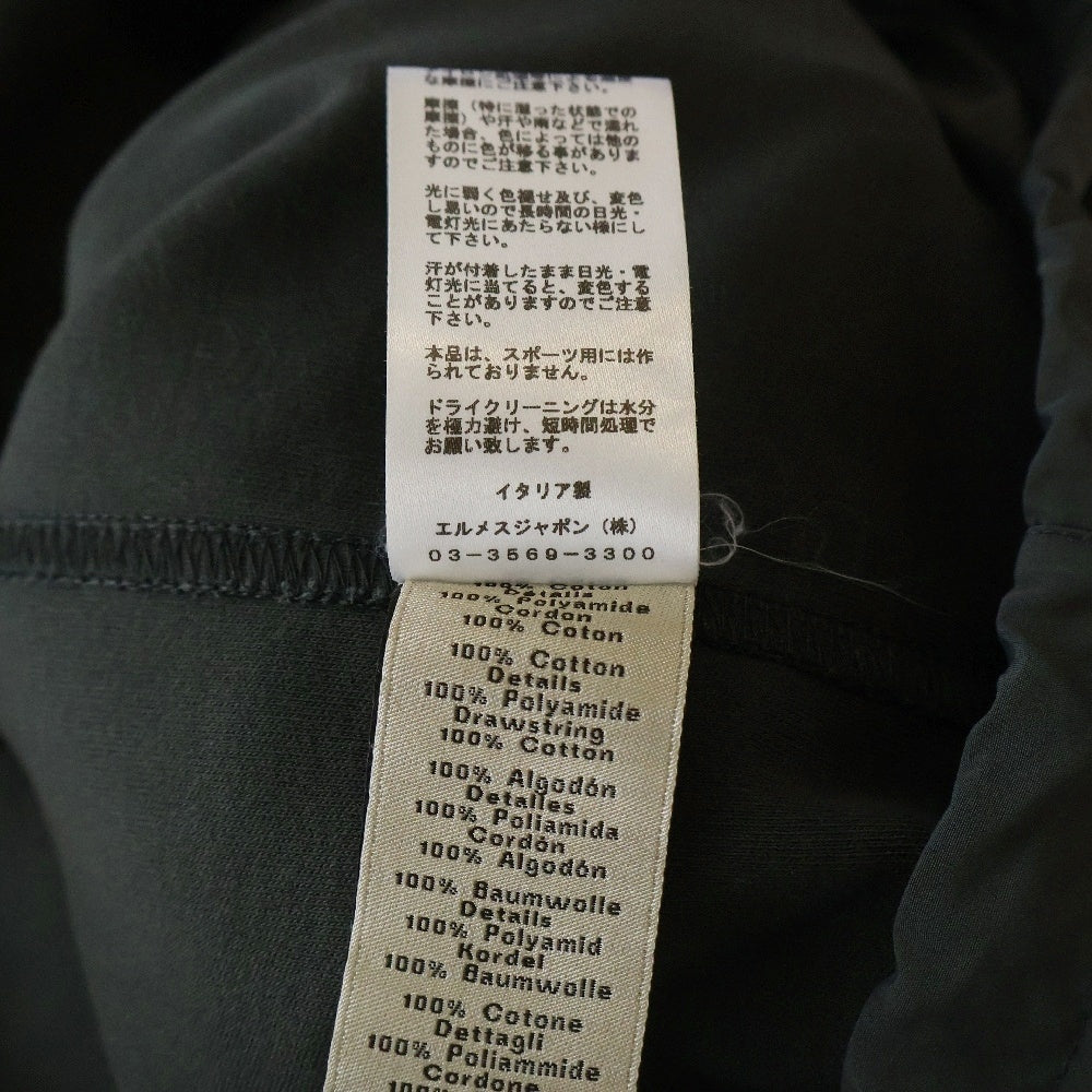 HERMES(エルメス) ナイロン切り替え クルーネック 半袖Tシャツカットソー カーキ