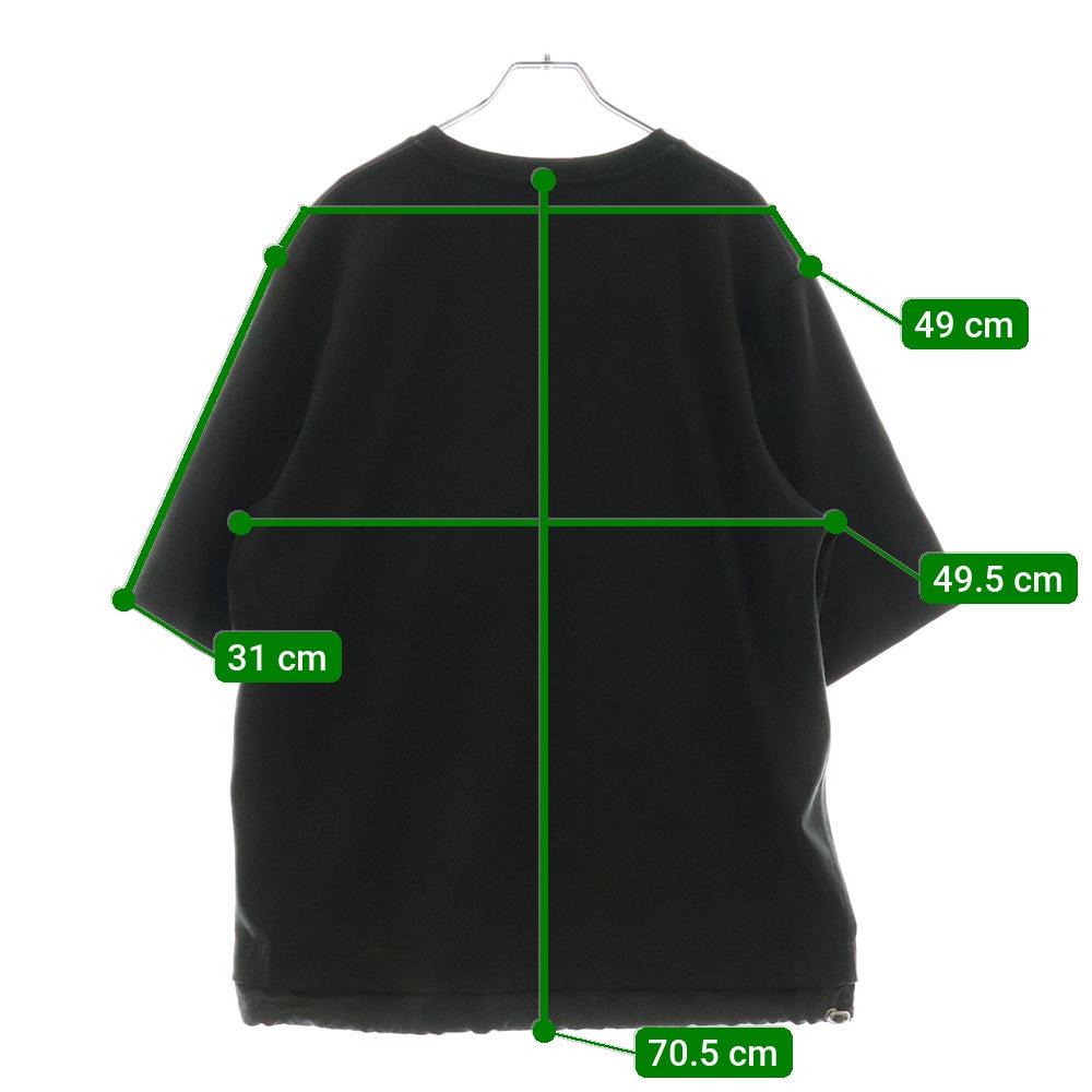 HERMES(エルメス) ナイロン切り替え クルーネック 半袖Tシャツカットソー カーキ