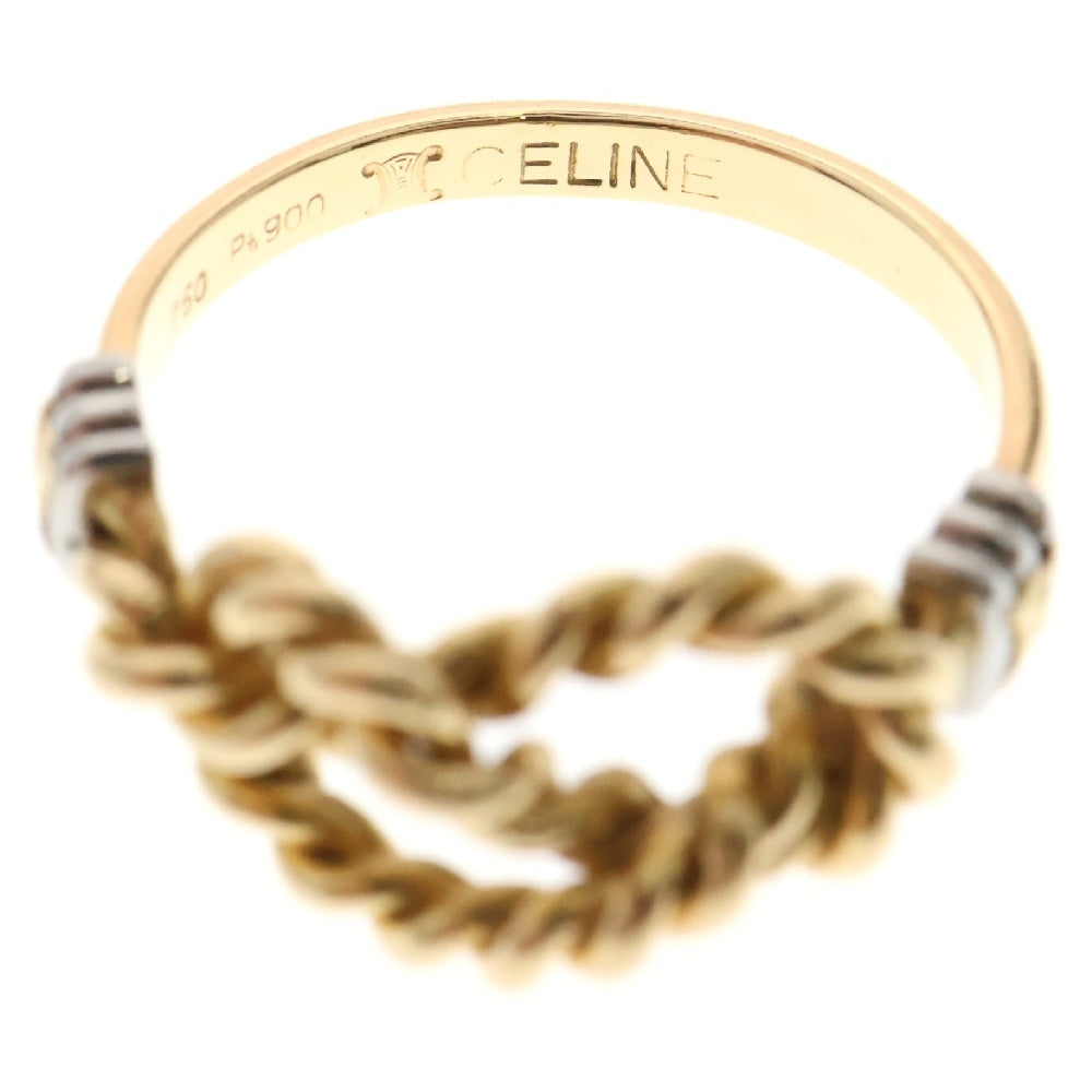 CELINE(セリーヌ) VINTAGE ヴィンテージ 結び目 モチーフ トリオンフ リング ゴールド K18YG レディース