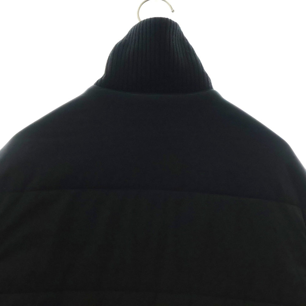 HERMES(エルメス) レザーパッチ ナイロン 中綿 パファージャケット ブラック