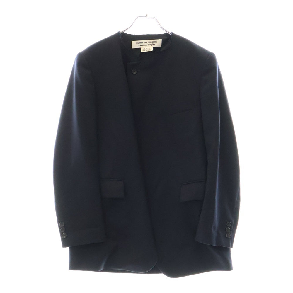 COMME des GARCONS COMME des GARCONS(コムデギャルソンコムデギャルソン) ノーカラーカットオフ ジャケット レディース ネイビー RG-J025