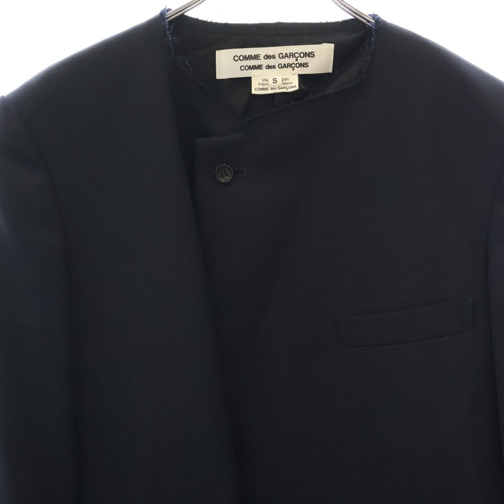 COMME des GARCONS COMME des GARCONS(コムデギャルソンコムデギャルソン) ノーカラーカットオフ ジャケット レディース ネイビー RG-J025