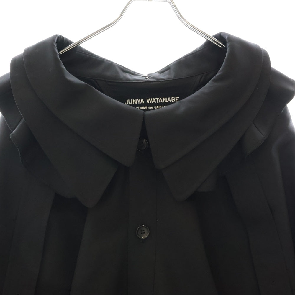JUNYA WATANABE COMME des GARCONS(ジュンヤワタナベ コムデギャルソン) ダブルカラー ベルト付き変形ジャケット レディース ブラック JE-J028