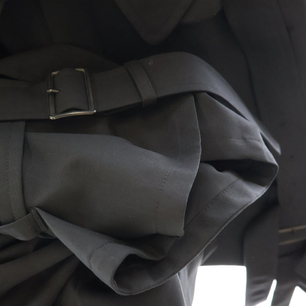 JUNYA WATANABE COMME des GARCONS(ジュンヤワタナベ コムデギャルソン) ダブルカラー ベルト付き変形ジャケット レディース ブラック JE-J028
