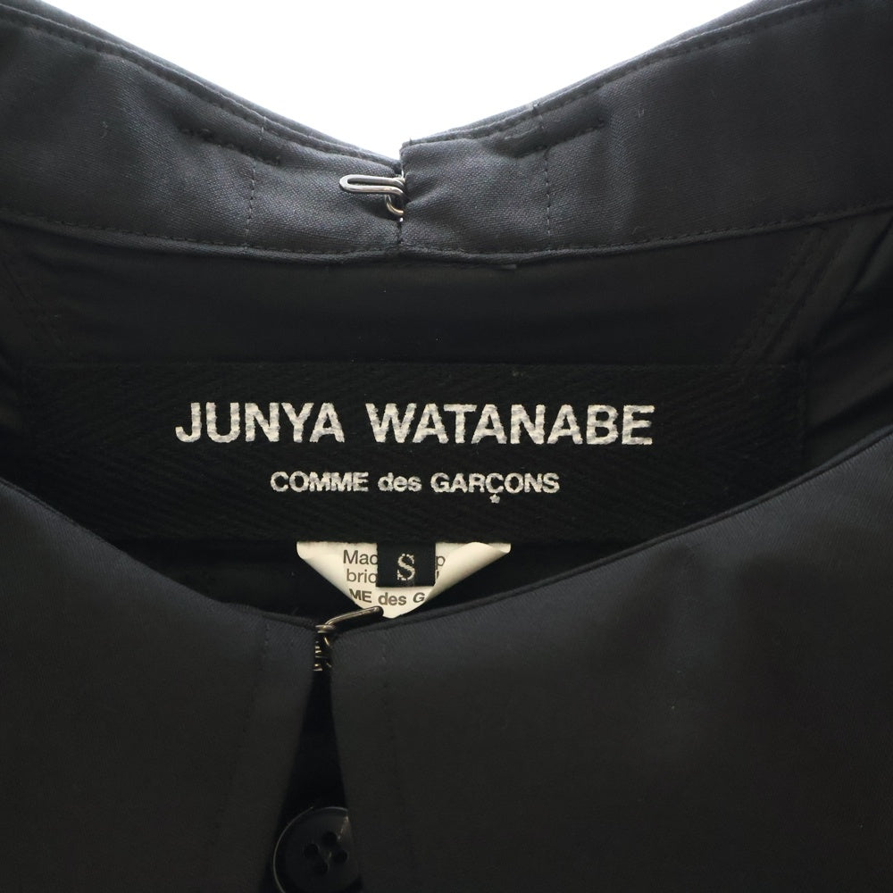 JUNYA WATANABE COMME des GARCONS(ジュンヤワタナベ コムデギャルソン) ダブルカラー ベルト付き変形ジャケット レディース ブラック JE-J028