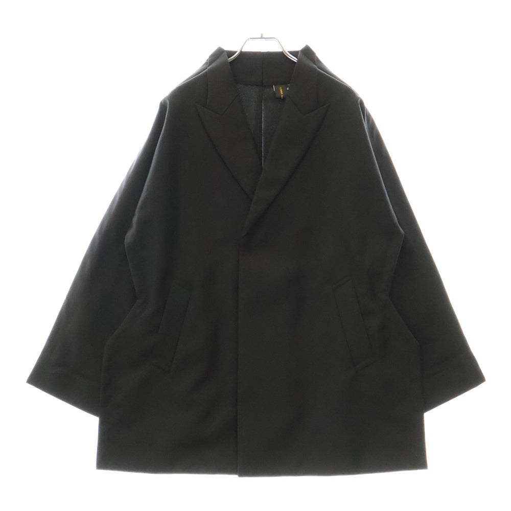COMME des GARCONS(コムデギャルソン) ピークドラペル フロントフック 変形パターン ジャケット ブラック GI-J018