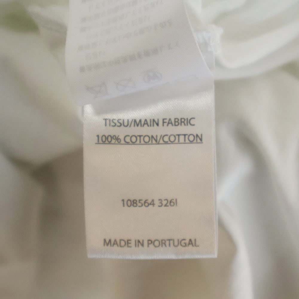 BALMAIN(バルマン) ショルダーボタン装飾 ロゴプリント クルーネック 半袖Tシャツカットソー ホワイト 108564 326I レディース