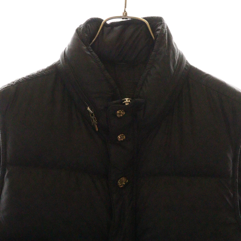 CHROME HEARTS(クロムハーツ) STIFF VEST スティッフ CHプラス総柄クロスボールボタンナイロンダウンベスト ブラック