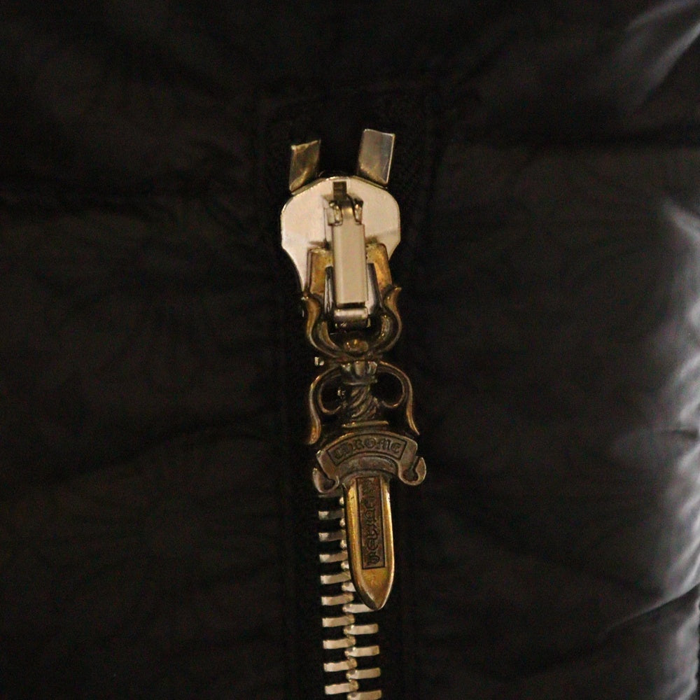 CHROME HEARTS(クロムハーツ) STIFF VEST スティッフ CHプラス総柄クロスボールボタンナイロンダウンベスト ブラック