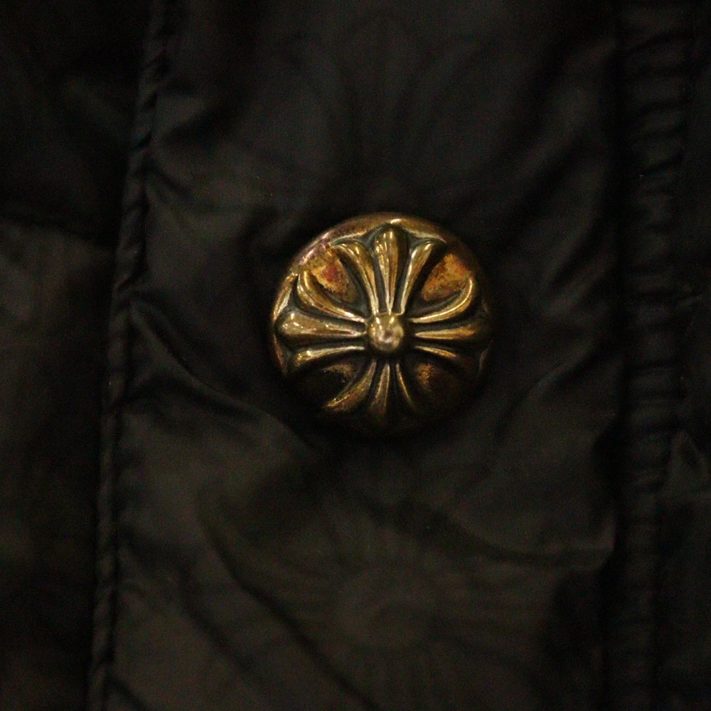 CHROME HEARTS(クロムハーツ) STIFF VEST スティッフ CHプラス総柄クロスボールボタンナイロンダウンベスト ブラック