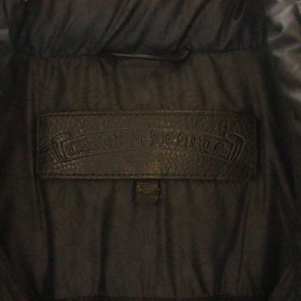 CHROME HEARTS(クロムハーツ) STIFF VEST スティッフ CHプラス総柄クロスボールボタンナイロンダウンベスト ブラック