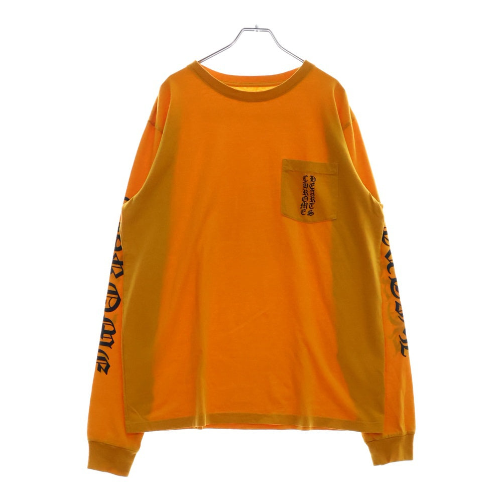 CHROME HEARTS(クロムハーツ) Mustard Arm Logo L/S Tee マスタードアームロゴ ロングスリーブクルーネック長袖Tシャツカットソー ロンT マスタード